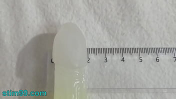 Exam Female Endoscope Camera in Pee Hole with Semen and Sounding with Dildo