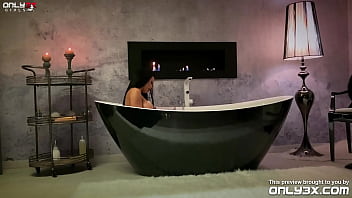 Pornstar Only3x Teaser of Classy Shalina Devine romantic anal toying at the bathtub