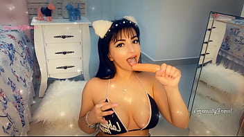 Big-tits Sexy and gorgeous Bunny girl in tiny bikini deepthroat and ahegao faces teasing with her big boobs turning you on so much acting like an anime, manga, hentai