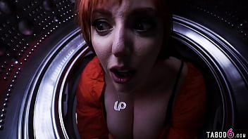 Step-sister Stepsister and stepson find being stuck in the dryer and play a game