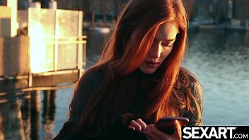 Red-head Stunning redhead Jia Lissa rides a huge dildo to multiple orgasms